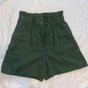 High waist utility shorts
